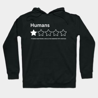 I Hate People Funny Antisocial Introvert One Star Review Rating Humor Sarcasm Hoodie